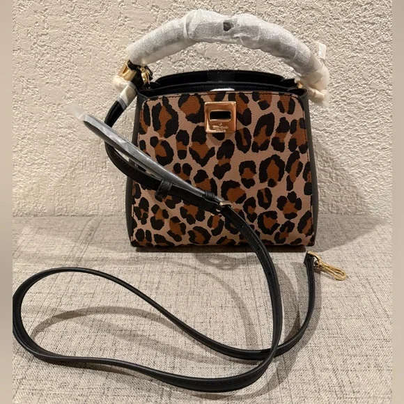 kate spade Leopard-Print Top-Handle Satchel/Crossbody NWOT - Picture 3 of 13